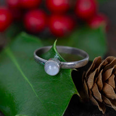 Moonstone Nepalese Silver Ring-Rings-Siesta Crafts