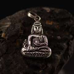 Buddha Nepalese Silver Pendant-Necklaces & Pendants-Siesta Crafts
