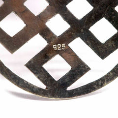 Endless Knot Circle Silver Earrings-Earrings-Siesta Crafts
