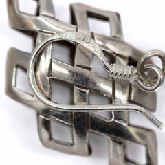 Endless Knot Cage Silver Earrings-Earrings-Siesta Crafts