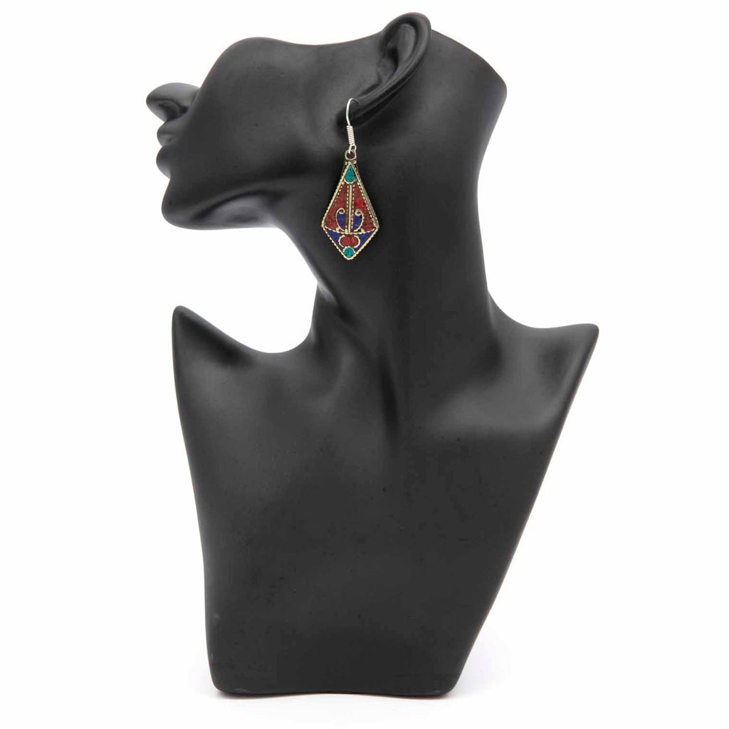 Metal Shield Earrings-Earrings-Siesta Crafts