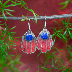 Ochre Fatima Metal Earrings-Earrings-Siesta Crafts