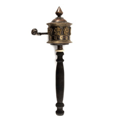 Antique Copper Prayer Wheel No.282-Buddhism-Siesta Crafts