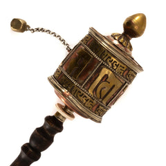 Copper Om Mantra Prayer Wheel No.285-Buddhism-Siesta Crafts
