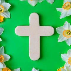 Small Soapstone Cross - Natural-Christianity-Siesta Crafts