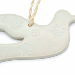 Dove Soapstone Christmas Decoration - Natural-Home Décor-Siesta Crafts