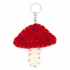 Flat Mushroom Felt Keyring-Keyrings & Bag Charms-Siesta Crafts