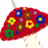 Flat Mushroom Felt Keyring-Keyrings & Bag Charms-Siesta Crafts