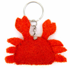Crab Felt Keyring-Keyrings & Bag Charms-Siesta Crafts