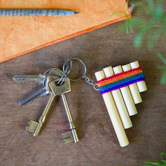 Pan Pipe Keyring-Keyrings & Bag Charms-Siesta Crafts