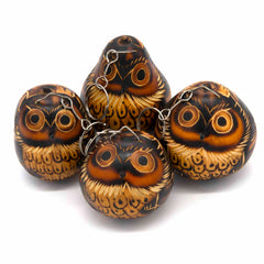 Gourd Owl Keyring-Keyrings & Bag Charms-Siesta Crafts