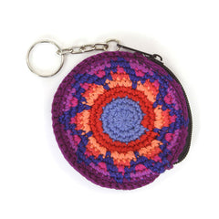 Mini Round Crochet Keyring Purse-Bags & Purses-Siesta Crafts