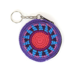 Mini Round Crochet Keyring Purse-Bags & Purses-Siesta Crafts