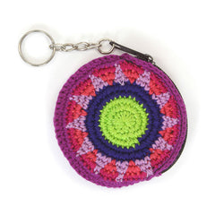 Mini Round Crochet Keyring Purse-Bags & Purses-Siesta Crafts