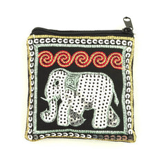 Sequin Elephant Pocket Purse-Bags & Purses-Siesta Crafts