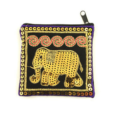 Sequin Elephant Pocket Purse-Bags & Purses-Siesta Crafts