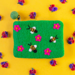Bees Felt Purse-Bags & Purses-Siesta Crafts