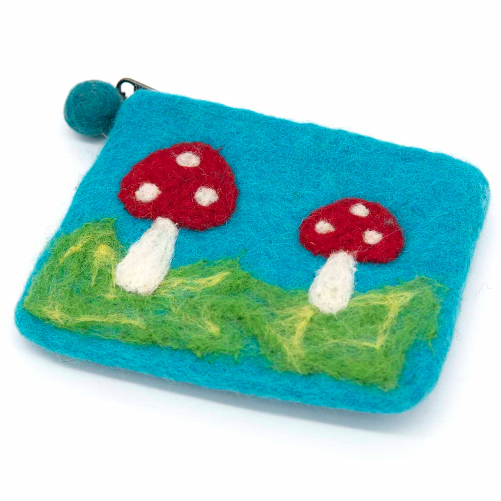 Mushroom Felt Purse-Bags & Purses-Siesta Crafts