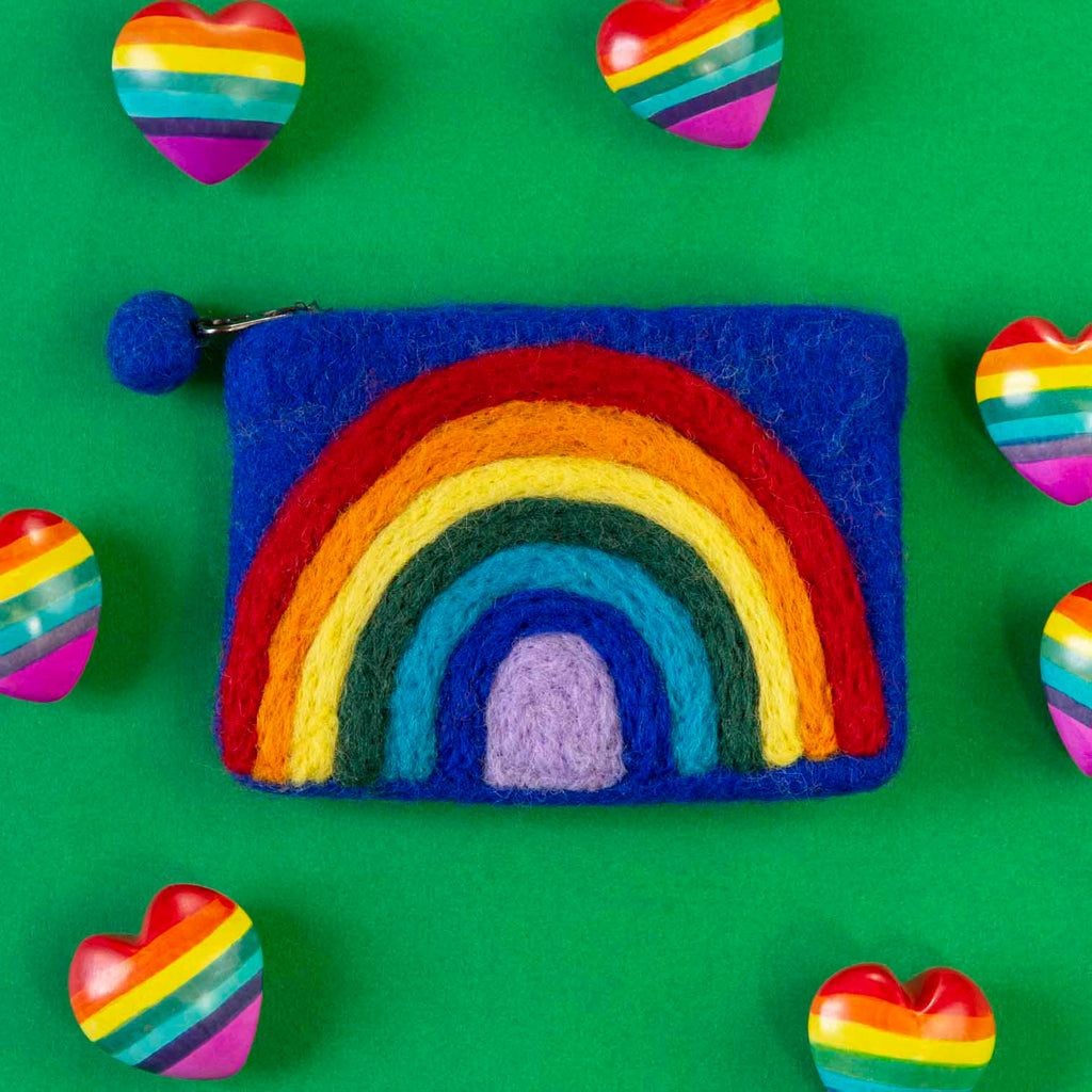 Rainbow Felt Purse-Bags & Purses-Siesta Crafts