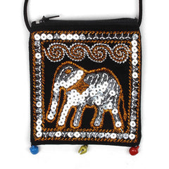 Sequin Elephant Purse-Bags & Purses-Siesta Crafts