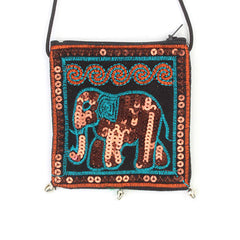 Sequin Elephant Purse-Bags & Purses-Siesta Crafts
