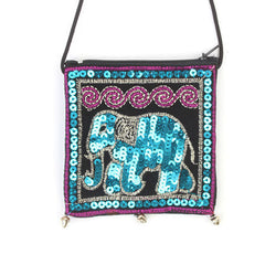 Sequin Elephant Purse-Bags & Purses-Siesta Crafts