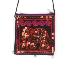 Sequin Elephant Purse-Bags & Purses-Siesta Crafts