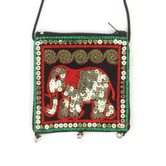 Sequin Elephant Purse-Bags & Purses-Siesta Crafts