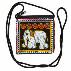 Sequin Elephant Purse-Bags & Purses-Siesta Crafts