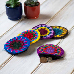 Round Crochet Purse-Bags & Purses-Siesta Crafts