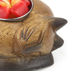Curled Cat Tealight Holder-Home Décor-Siesta Crafts