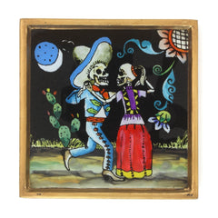 Dancing Couple Folk Art Frame-Home Décor-Siesta Crafts