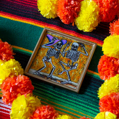 Dancing Friends Folk Art Frame-Home Décor-Siesta Crafts