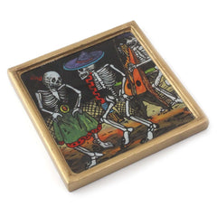 Harpist in Party Folk Art Frame-Home Décor-Siesta Crafts