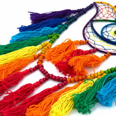 Rainbow Hand of Fatima with Beads-Home Décor-Siesta Crafts