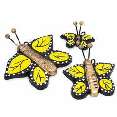 Mexican Ceramic Butterflies - Set of Three-Home Décor-Siesta Crafts