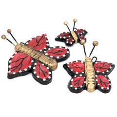 Mexican Ceramic Butterflies - Set of Three-Home Décor-Siesta Crafts