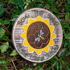 Save The Bees Plaque-Home Décor-Siesta Crafts