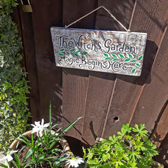 Witch's Garden Plaque-Home Décor-Siesta Crafts
