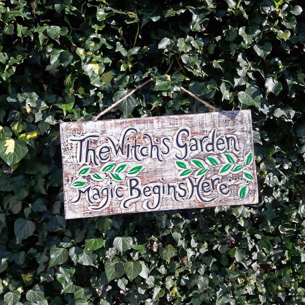 Witch's Garden Plaque-Home Décor-Siesta Crafts