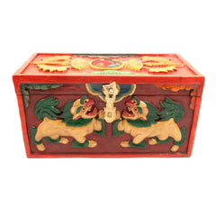 Carved Tibetan Style Box-Furniture-Siesta Crafts