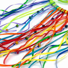 Chakra Dreamcatcher with Ribbons-Home Décor-Siesta Crafts