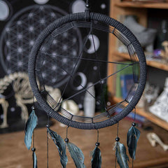 Black Pentacle Dreamcatcher-Home Décor-Siesta Crafts