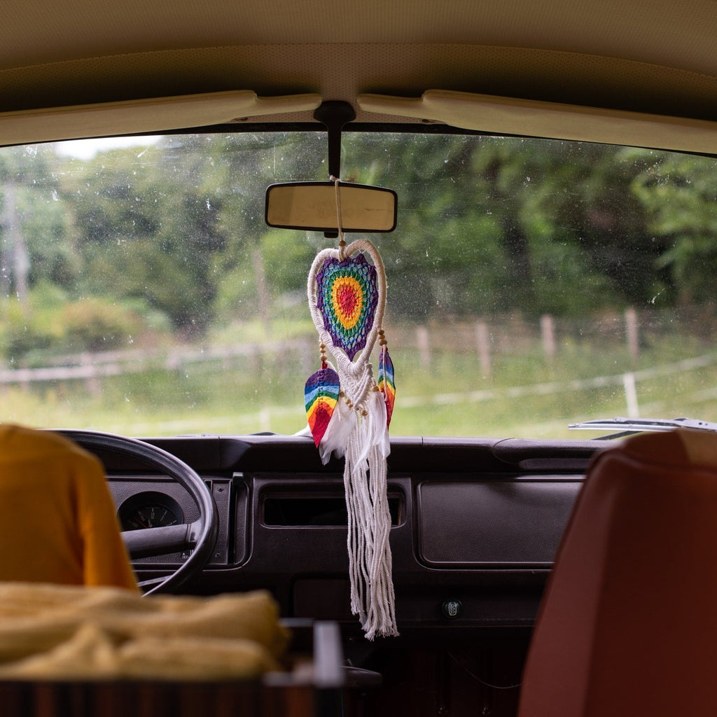 Rainbow Heart Dreamcatcher-Home Décor-Siesta Crafts