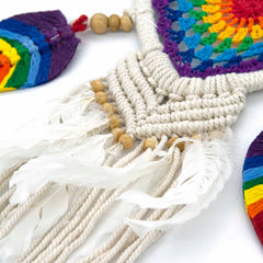 Rainbow Heart Dreamcatcher-Home Décor-Siesta Crafts