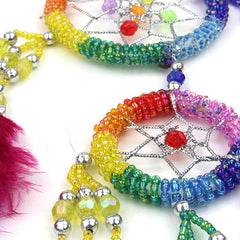 Rainbow Beaded Dreamcatcher-Home Décor-Siesta Crafts