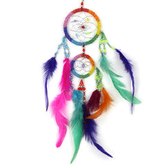 Rainbow Beaded Dreamcatcher-Home Décor-Siesta Crafts