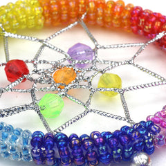 Rainbow Beaded Dreamcatcher-Home Décor-Siesta Crafts