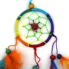 Mini Bright Rainbow Dreamcatcher-Home Décor-Siesta Crafts
