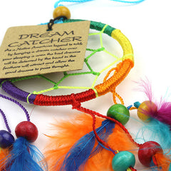 Mini Bright Rainbow Dreamcatcher-Home Décor-Siesta Crafts